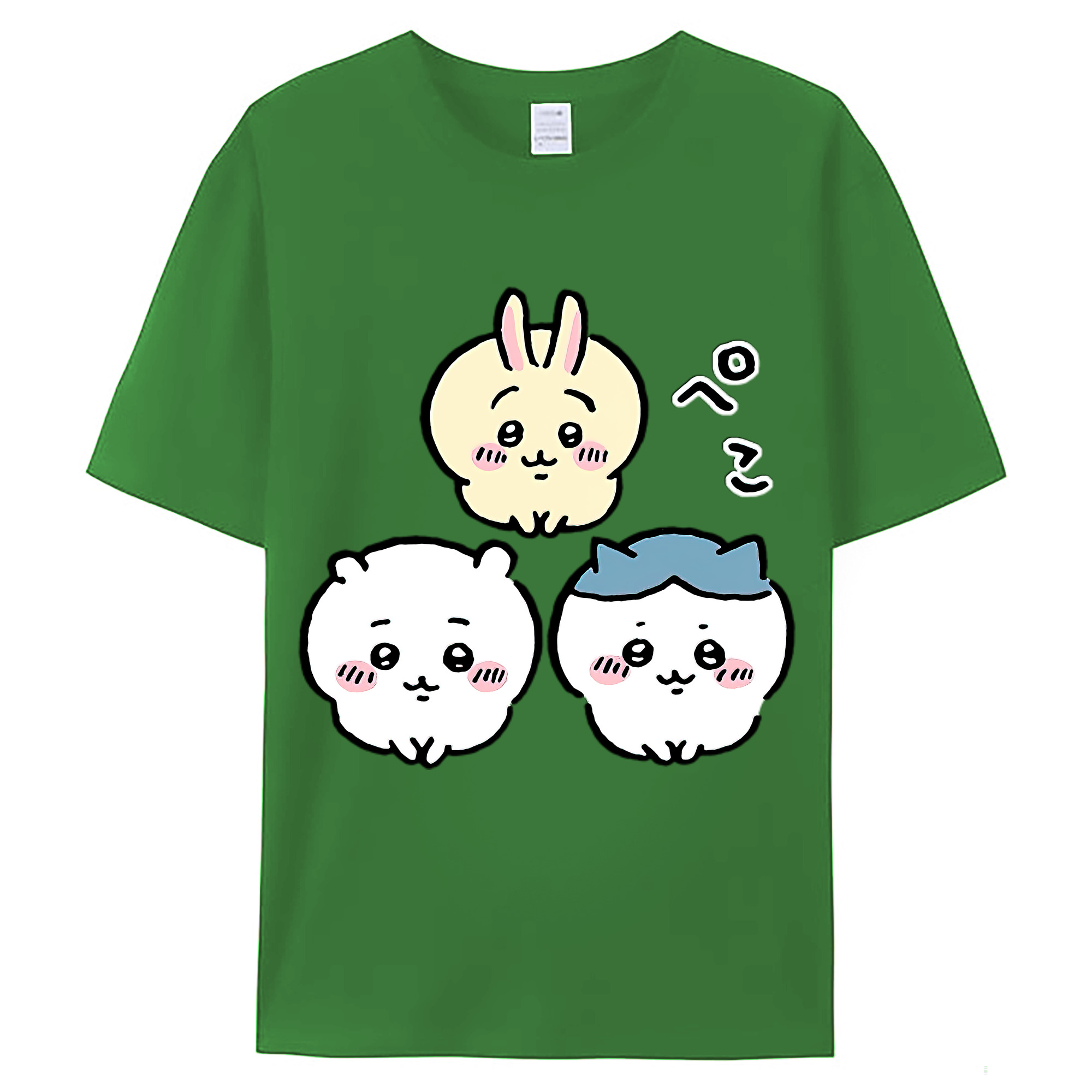 （画像用） ちいかわ うさぎ Chii-kawa usagi レディースカジュアルプリントTシャツ（綿100％）
